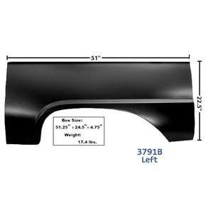  1966 77 Bronco Lower Quarter Skins, LH Automotive