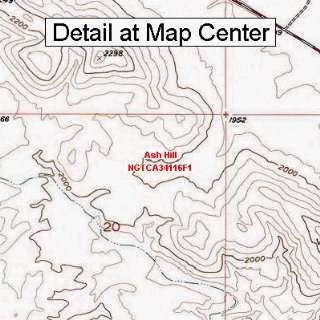 USGS Topographic Quadrangle Map   Ash Hill, California (Folded 