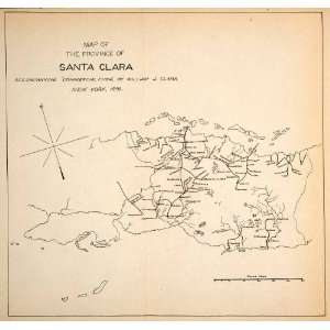   Map Province Santa Clara Island   Original Lithograph