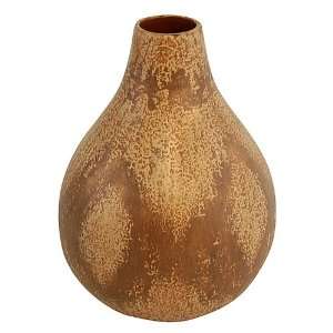 EXP Handmade Terracotta Vase In Bronzed Earth Tones   Gourd  