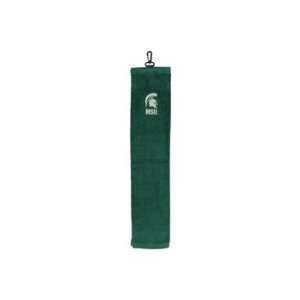 Michigan State Spartans Golf Towel Embroidered msu With Spartan Head 