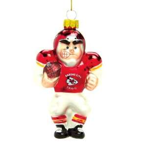  Kansas City Chiefs NFL Glass Player Ornament (4 inches 