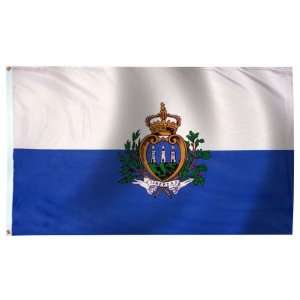  San Marino Flag (With Seal) 4X6 Foot Nylon Patio, Lawn 