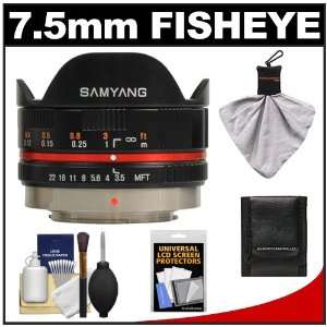  Samyang 7.5mm f/3.5 UMC Fisheye Manual Focus Lens (Black 