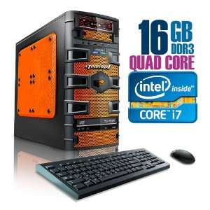   , Intel Core i7 Gaming PC, W7 Professional, Black/Orange Electronics