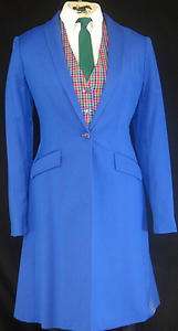 Reed Hill Saddleseat Day Coat Royal Blue Wool Blend s12  