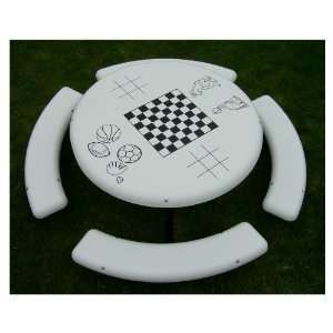  Ahrens Play & Learn Circle Plastic Patio Table RRTTT001 20 