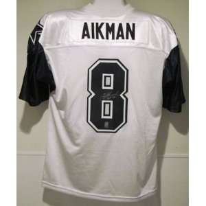  Troy Aikman Signed Jersey   with HOF 06 Inscription 