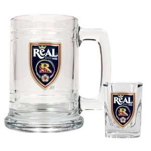  Real Salt Lake MLS Glass Tankard and Square Shot Glass Set 