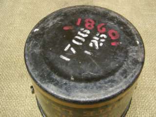 Vintage Dutch Boy Paint Bucket Old Barrel Antique Soft Paste Tin Tins 