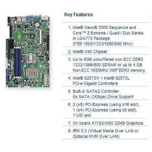  Supermicro X7SBU B LGA775 Xeon/ Intel X48/ FSB 1600/ DDR3 