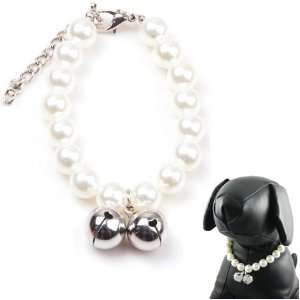  Alfie Couture Designer Pet Jewelry   Jinny Pearl Necklace 