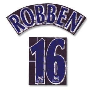 Robben 16   06 07 Chelsea Away Blue FAPL Name and Number Transfer 
