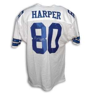  Alvin Harper Autographed White Throwback Jersey Sports 