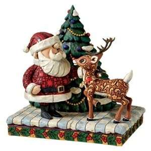  Jim Shore Rudolph & Santa Figurine 