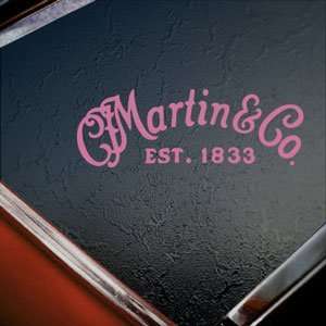  CF MARTIN And COMPANY GUITAR Pink Decal Window Pink 