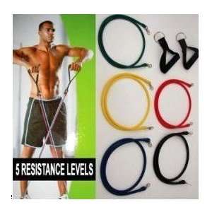  5pcs fitness latex elastic rope pull rope standard 8 