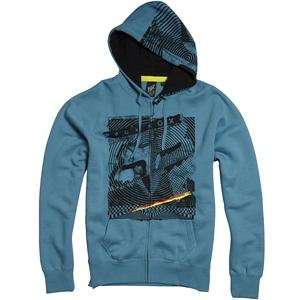  Fox Racing Decca Zip Up Front Fleece Hoody   Medium/Indigo 