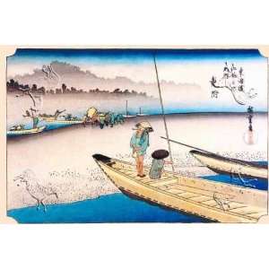  Tenryu River at Mitsuke (Mitsuke Tenryugawa No Zu) by Utagawa (Ando 