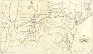 1853 Railroad map of New York & Erie RR  