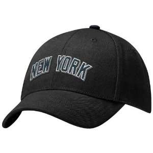  Nike New York Yankees Black Swoosh Flex Fit Hat Sports 