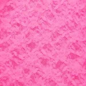  Nylon Stretch Lace Fabric Neon Pink