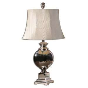  Uttermost 30.4 Inch Sachie Sphere Lamp In Silver Plated 