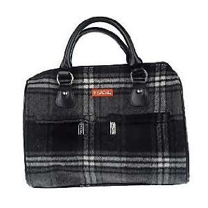 Sachi Grey Plaid Wool Insulated Lunch Tote  Kitchen 
