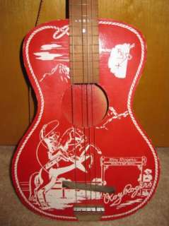 1956 Range Rhythm Roy Rogers Toy Guitar in original box  