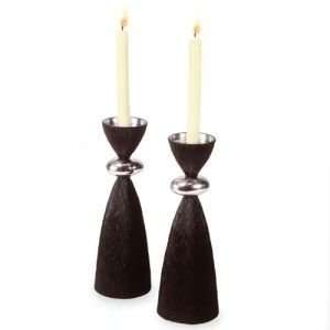  Michael Aram Africana Collection Pedestal Candle Stands 
