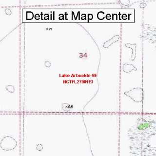  USGS Topographic Quadrangle Map   Lake Arbuckle SE 