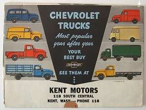 Original 1951 Chevrolet Truck Sales Brochure  