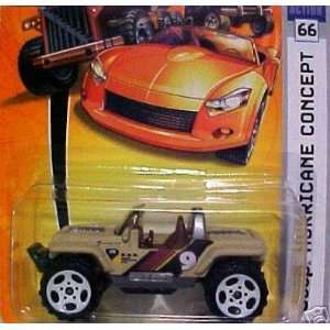   Die Cast Car # 66   4x4 Beige SUV Jeep Hurricane Concept Toys & Games