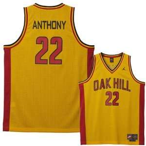 Nike Oak Hill Academy Warriors #22 Carmelo Anthony Gold High School 