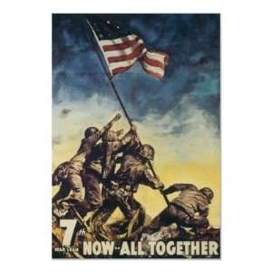 Iwo Jima Flag Raising U.S. Marines WWII Posters