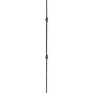    61244 Satin Black Hammered Bar Double Knuckle Baluster (Solid Round