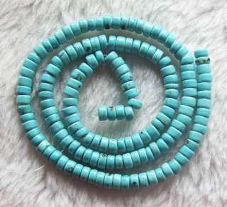 3x5mm 16inch Blue Turquoise Rondelle Beads  