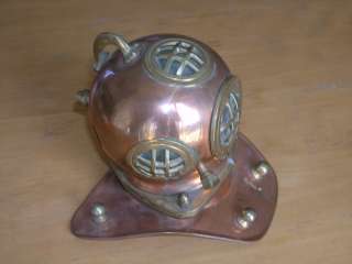   Deep Sea Maritime Nautical Mini Copper Brass Diving Helmet  