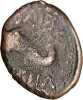 CARTEIA Spain Neptune Dolphin Roman Authentic Ancient Rare Greek Coin 