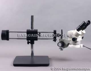 Heavy double arm microscope stand for sturdy mounting of stereoscopic 