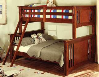 NEW MISSION RUSTIC SOLID PINE WOOD TWIN FULL BUNK BED  