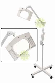 Rolling BASE MAGNIFYING LAMP w/ Wheels Light STAND FACIAL 5x 