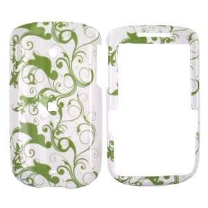 For HTC Ozone XV6175 Hard Case Green Swirl White 