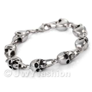 MENS Skulls Chain Bracelet 316L Stainless Steel vc688  