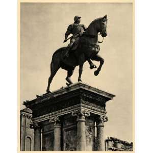 1943 Venice Venezia Bartolomeo Colleoni Horse Sculpture   Original 