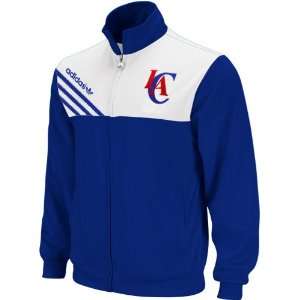  adidas Los Angeles Clippers White Royal Blue Action Full 