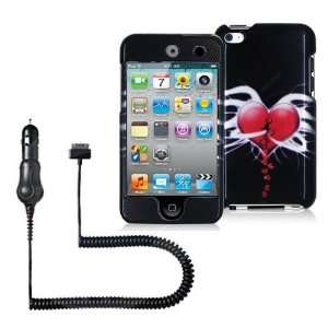  iPOD TOUCH 4 / 4G / 4TH HEART BREAK ON BLACK CASE AND 
