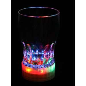 Package of 6 LED Multi Color Light up Party Acrylic Drinking Glasses 