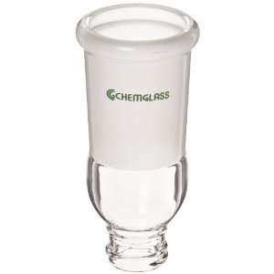 Chemglass CG 1318 12 Glass Rotary Evaporator Vial Adapter, 29/42 Joint 