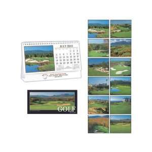  Golf   Monthly 2010 desktop calendar with images of golf 